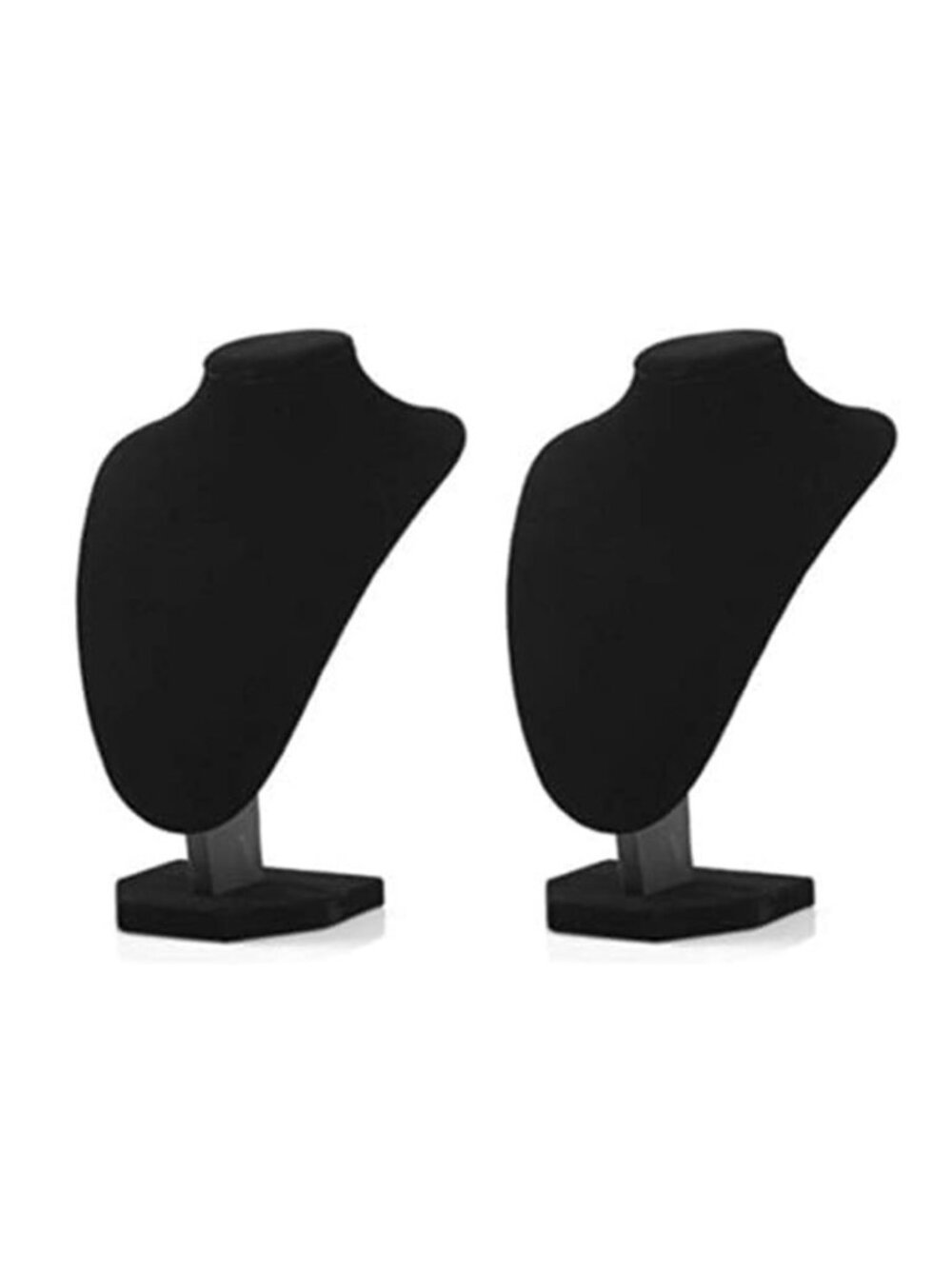 Necklace Display Stand Set of 2,21cm Velvet Jewelry Bust for Necklaces & Earring